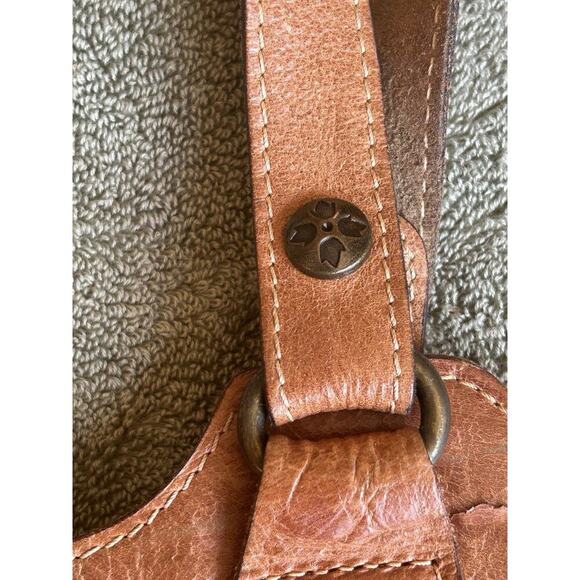 PATRICIA NASH Napoli Shoulder Bag Pleated Tan Leather Purse Hand Bag Preloved - Picture 3 of 16